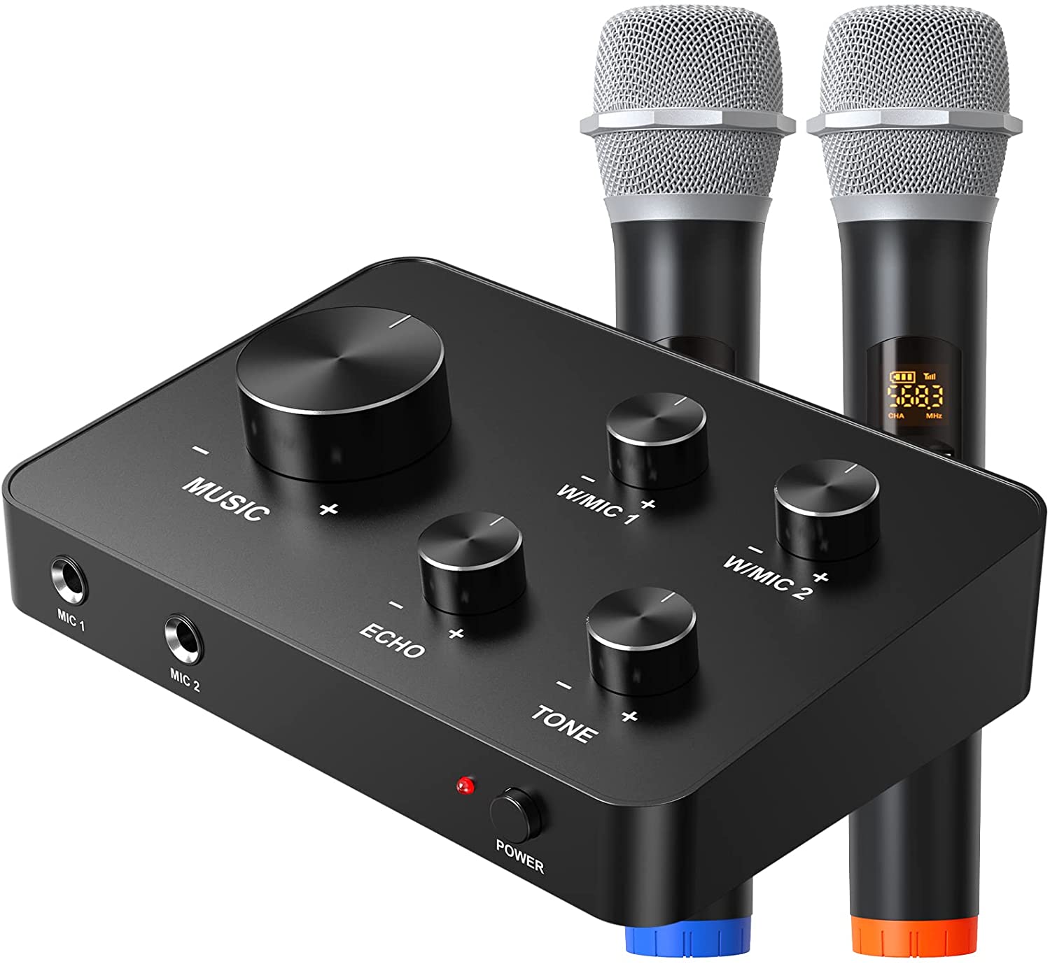 Rybozen Portable Karaoke Microphone Mixer System Set